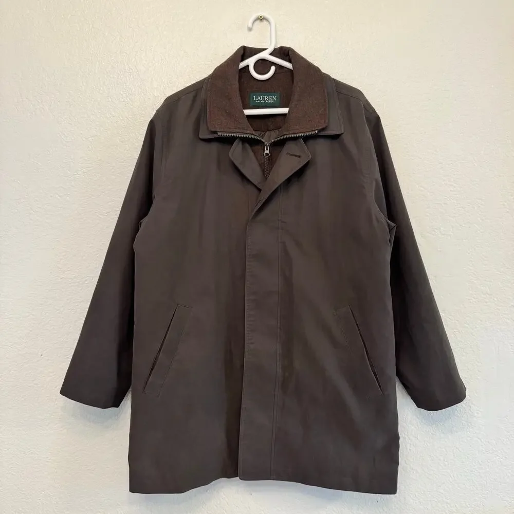 Lauren Ralph Lauren Edgar Classic Fit Raincoat Removable Lining Utility Chore